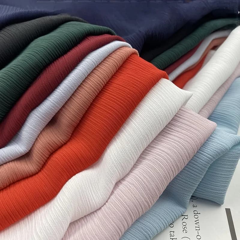 Tessuto plissettato in Chiffon sottile al metro panno in poliestere per cucire gonne per abiti abbigliamento fai da te morbido drappo traspirante