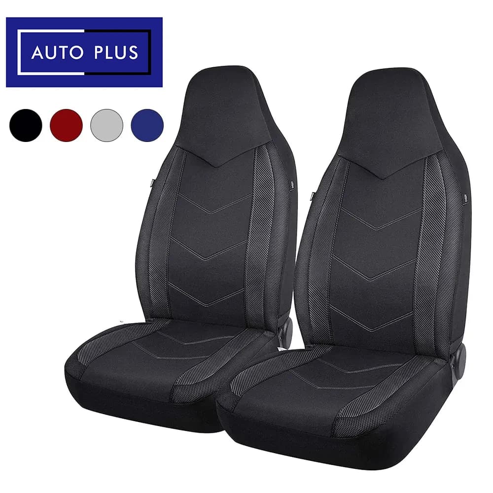 Coprisedili per auto in tessuto a rete d'aria con schienale alto, design sportivo, compatibile con l'airbag, adatto per la maggior parte dei cuscini