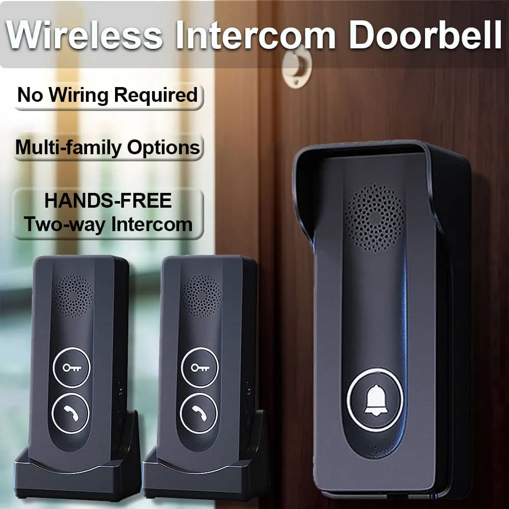 Campanello esterno a lunga distanza 800M Citofono senza fili Telefono porta Sblocco Citofono bidirezionale 433 MHz per appartamenti multifamiliari