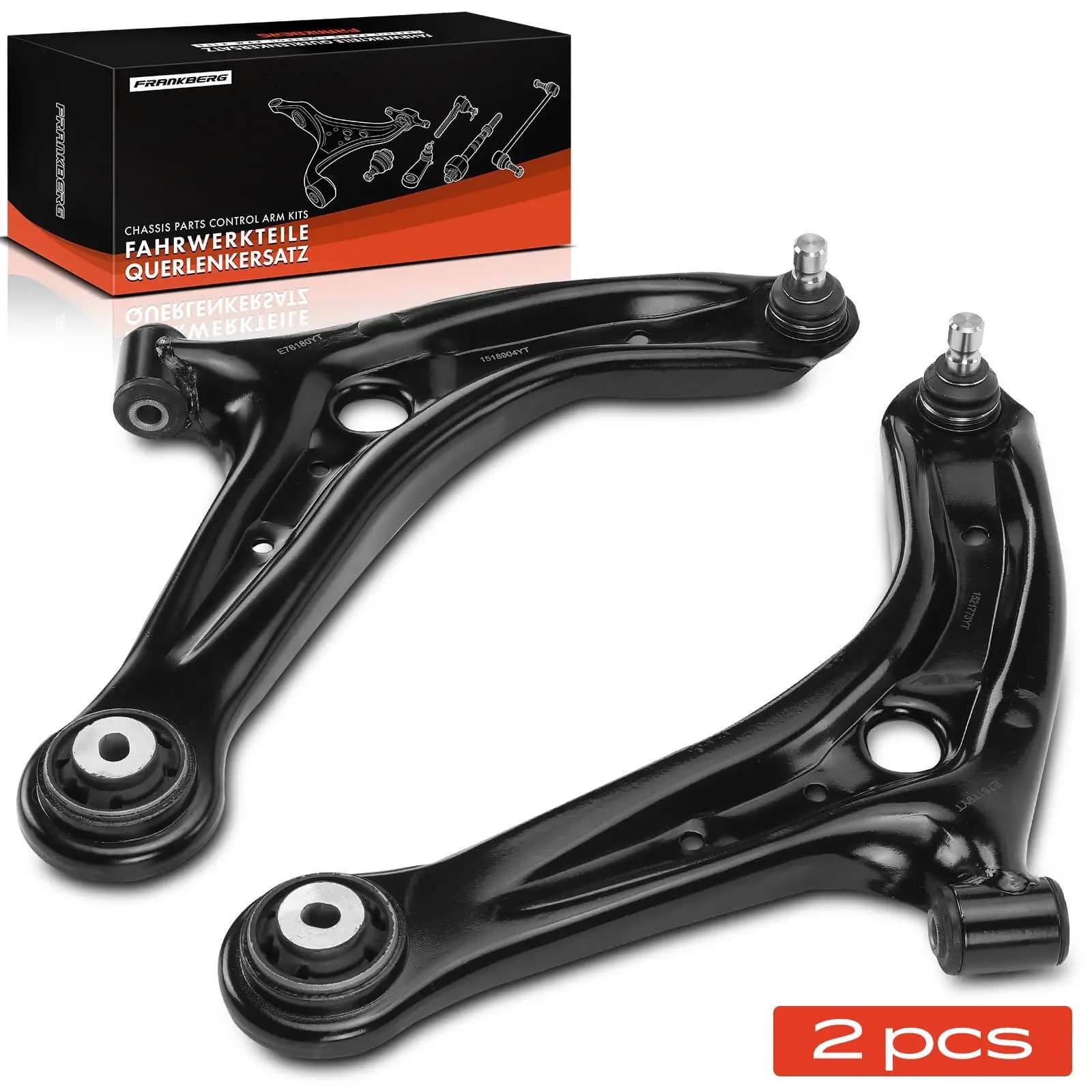 Frankberg 2x Braccio di Controllo Asse Anteriore Sinistro e Destro per Ford Fiesta VI Van Mazda 2 2007-2018 8V513051BD 8V513051BB 1708222 1700809