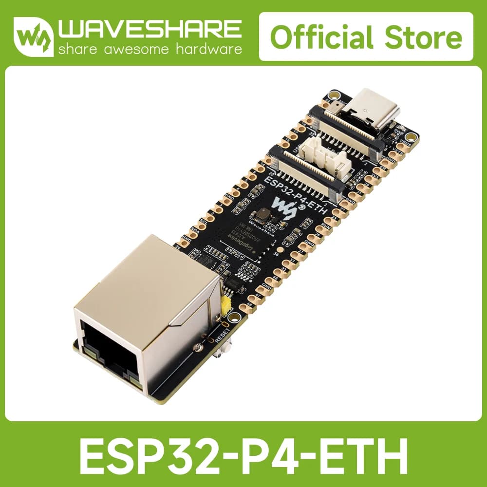 Scheda di sviluppo ad alte prestazioni Waveshare ESP32-P4-ETH, basata su ESP32-P4, con porta Ethernet RJ45 da 100 Mbps