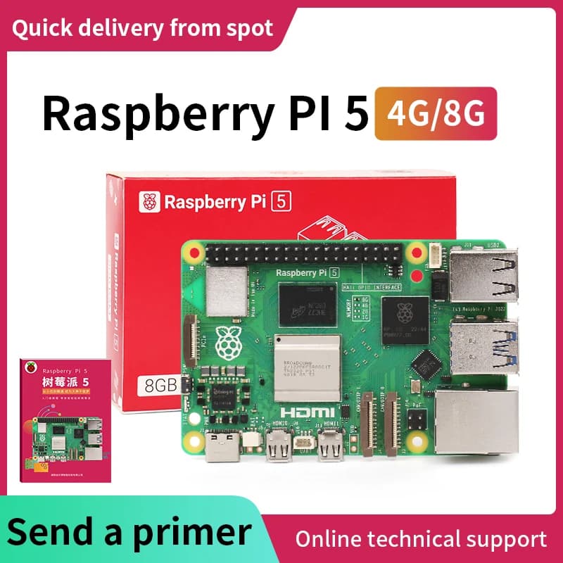 Scheda di sviluppo Raspberry Pi 5 generazione LINUX Suite Scheda madre di programmazione AI per computer Raspberry Pi 5B 4G/8GB