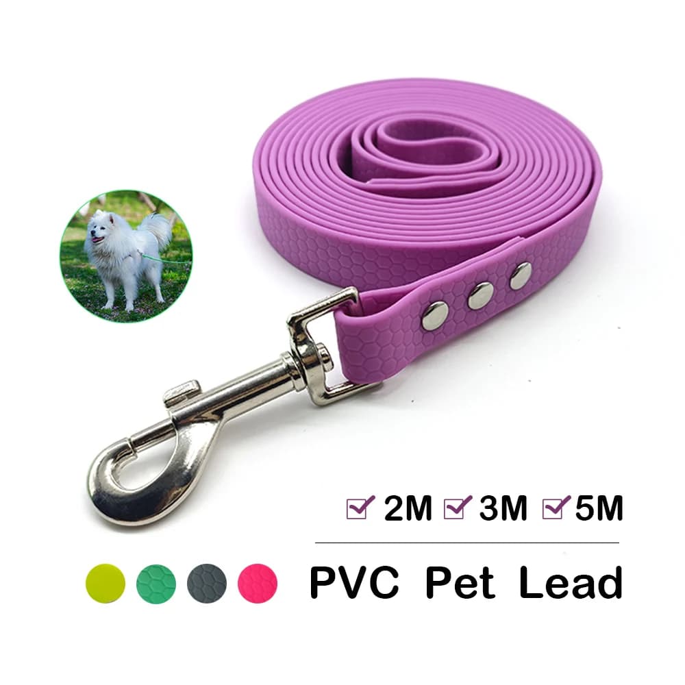 Guinzaglio per Cani in PVC 2M 3M 5M, per Cani Medi e Grandi, Impermeabile, per Nuoto e Passeggio, Cinghie da 3 Metri per Addestramento all'Aperto
