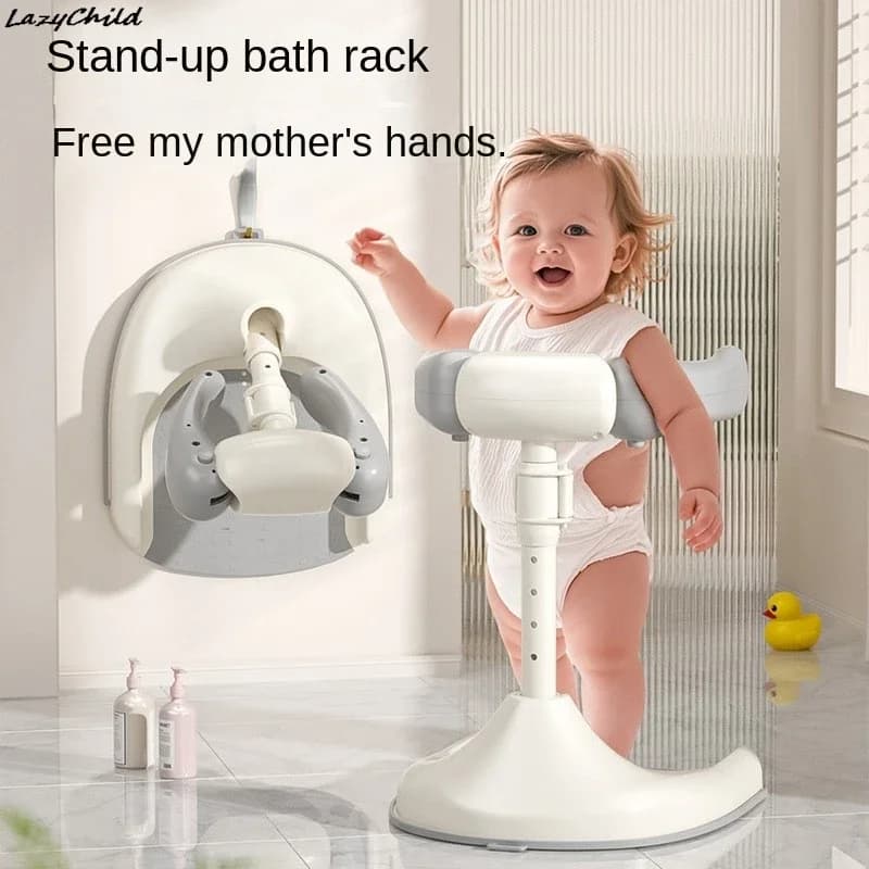 Supporto per bagnetto regolabile per bambini, pieghevole per riporre oggetti, poggiapiedi antiscivolo, forniture per il bagno per neonati e bambini