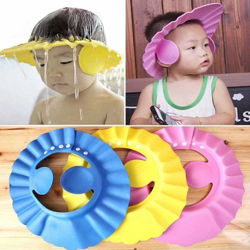 Cappello Protettivo per Bambini per Shampoo e Bagno, Impermeabile, Morbido e Regolabile, Protegge gli Orecchie dal Liquido Durante la Doccia
