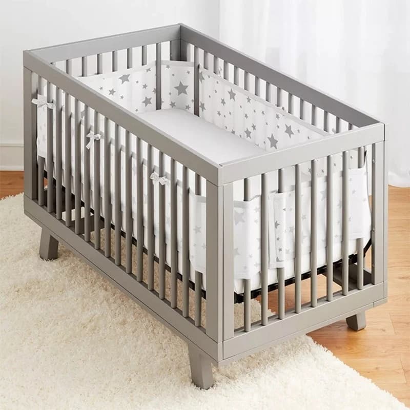 Paraurti per biancheria da letto per neonati traspiranti quattro stagioni decorazione per la stanza del neonato lettino intorno alla protezione fodera