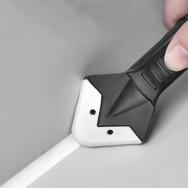 Strumento per Sigillatura in Silicone |   Strumento di Finitura per Sigillante 5-in-1 |   Rimuovi Sigillante, Raschietto Angolare per Colla per Vetri,