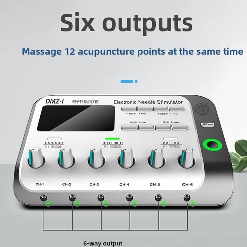 Dispositivo per il trattamento dell'agopuntura elettronico a 6 uscite di alta qualità Dispositivo per fisioterapia per stimolatore muscolare del