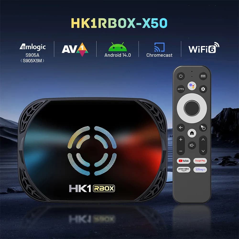 Potente Android 14 Smart TV Box Amlogic S905A DDR4 4GB RAM 128GB Rom WiFi 6 4K UHD HDR10 Lettore multimediale BT5.X 1000M Ethernet 32G