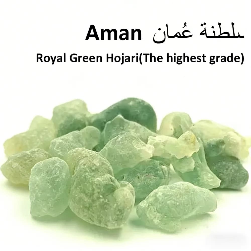 Incenso Verde Reale Omani Hojari di Alta Qualità, Idrolato di Frankincense Sacra