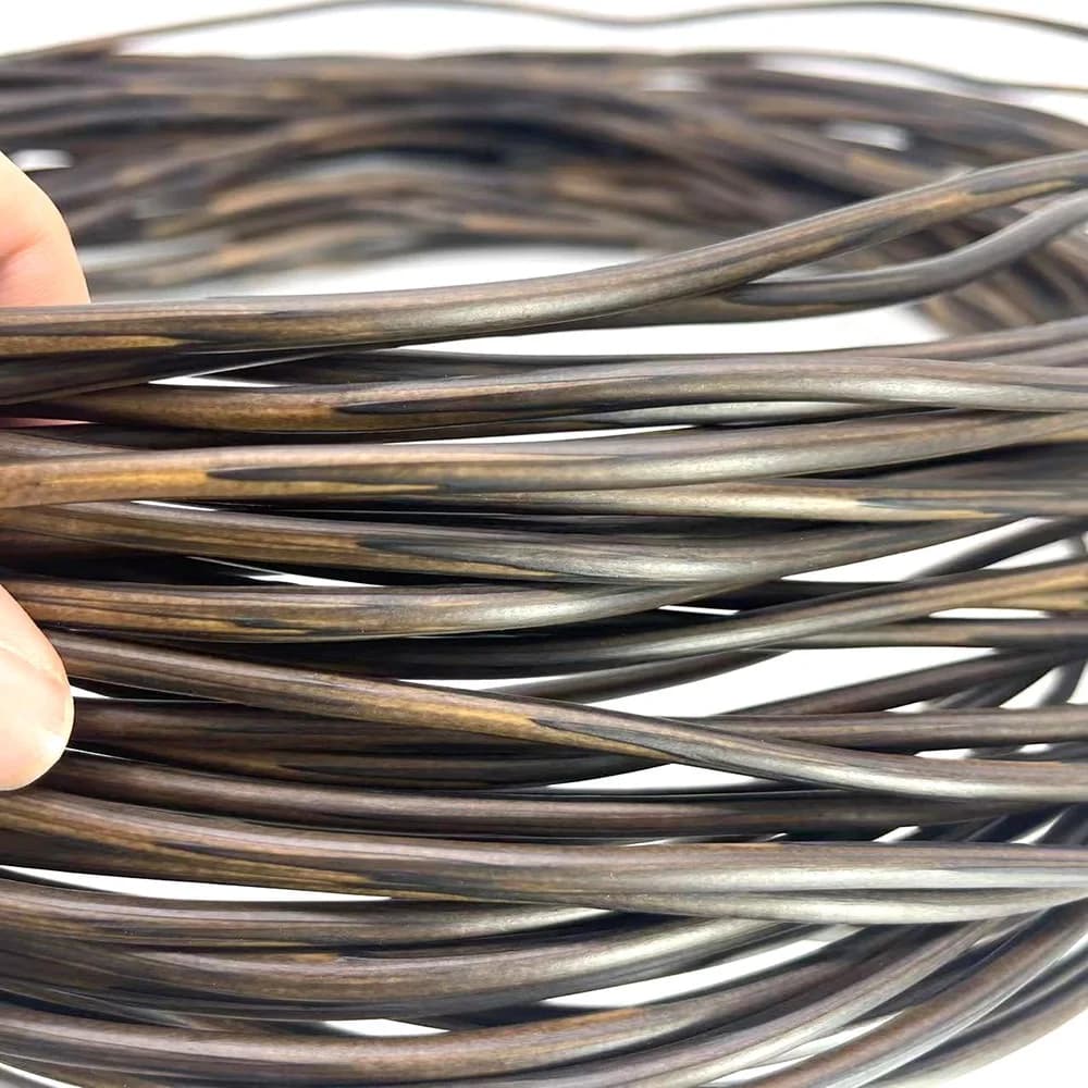 4.3mm 500g PE Rattan rotondo hollow marrone caffè gradiente materiale di tessitura plastica sintetica Rattan e sedia di riparazione