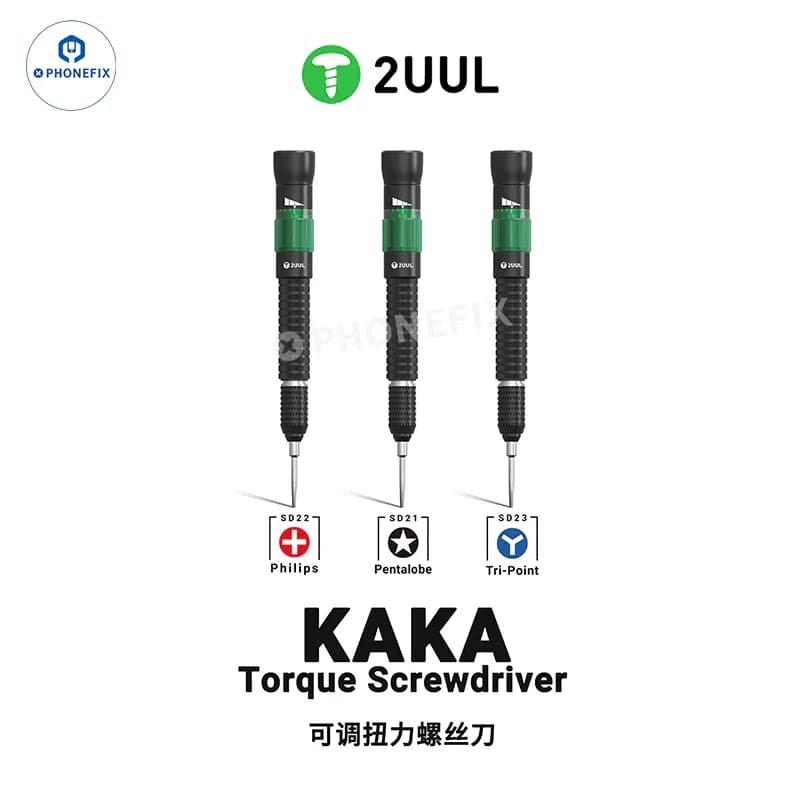 2UUL KAKA Cacciavite a coppia regolabile Strumenti di riparazione del telefono 0.6mm 0.8mm 1.2mm Cacciavite per iPhone Strumenti di smontaggio
