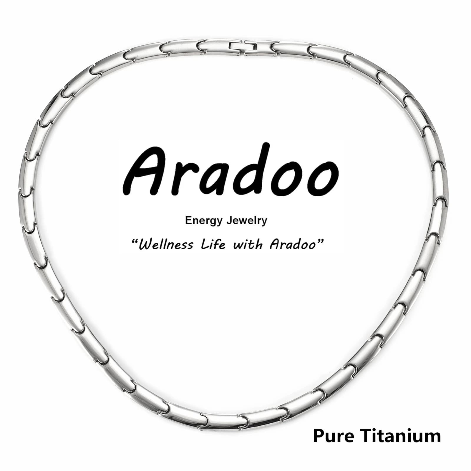 Collana minimalista in titanio puro per la salute collare per collana in acciaio al titanio Anti-radiazioni con energia magnetica brucia grassi