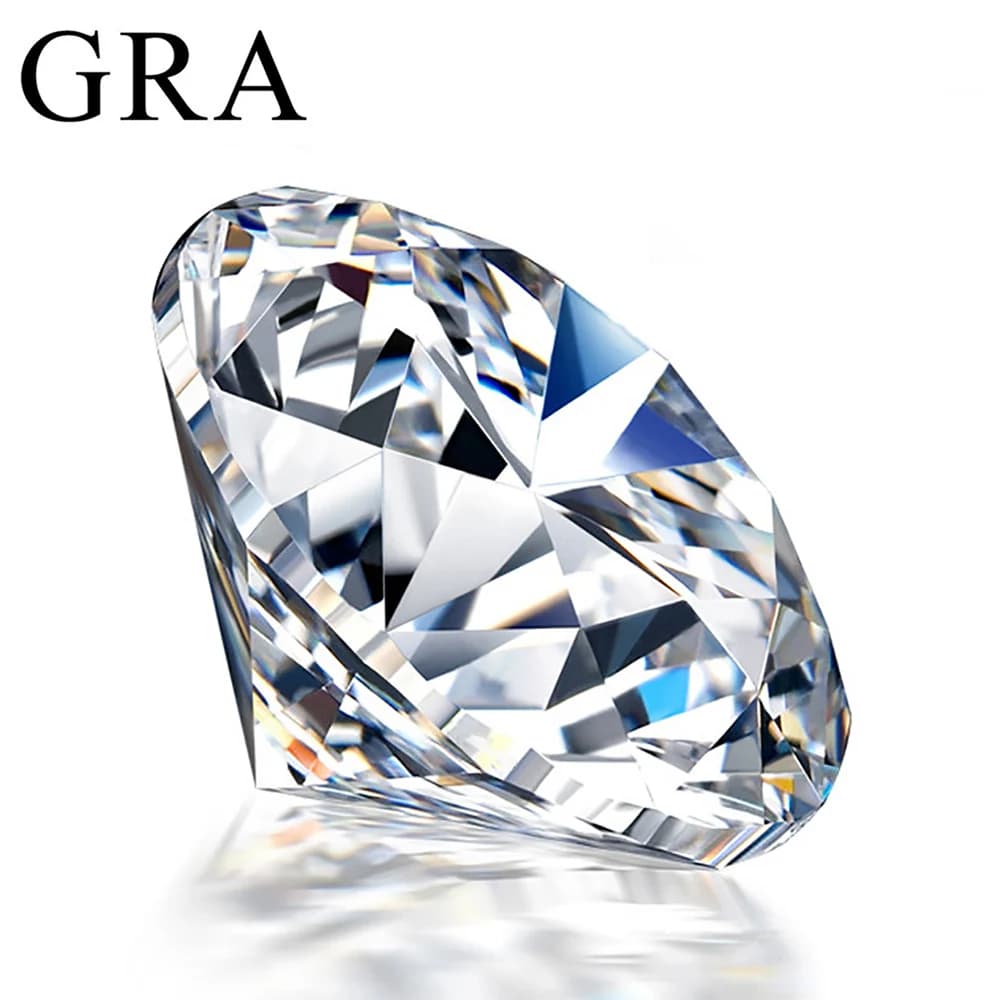 Diamanti Moissanite sciolti reali al 100% vvs1 D Colore da 0,1 ct a 12 ct Pietre preziose da laboratorio con certificato GRA Taglio eccellente rotondo