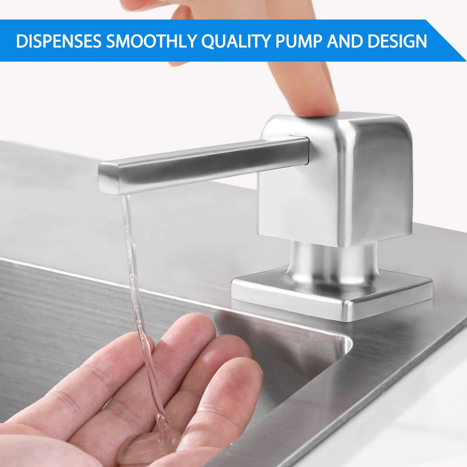Dispenser di sapone liquido al nichel/nero/oro per lavello da cucina, bottiglia per dispenser di sapone liquido, accessori da cucina, pompe da 500 ml