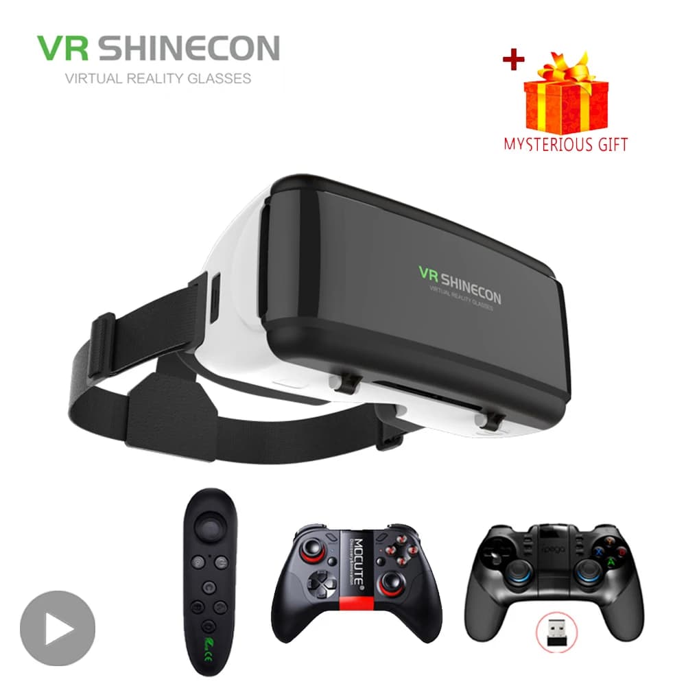 Occhiali per realtà virtuale Shinecon VR 3D, lenti Viar, visore, dispositivo a forma di casco per smartphone, cellulare, bambini.