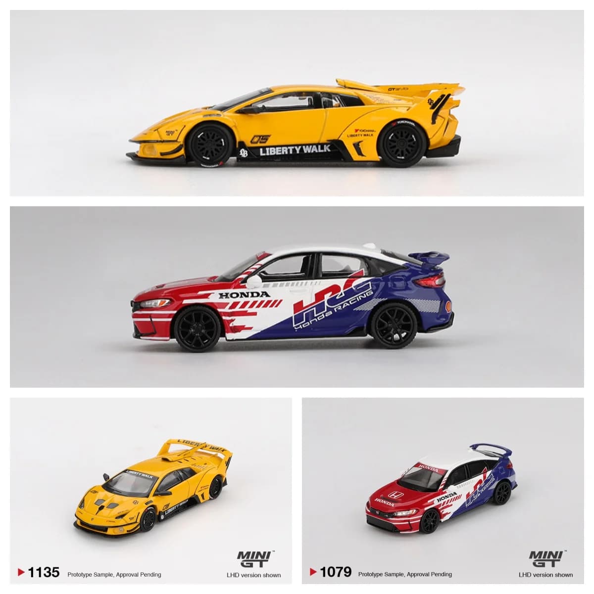 MINIGT 1/64 1135 1076 957 LB-Silhouette WORKS MURCIELAGO GT Evo Capri Modellini in Metallo Veicoli in Miniatura Collezionabili