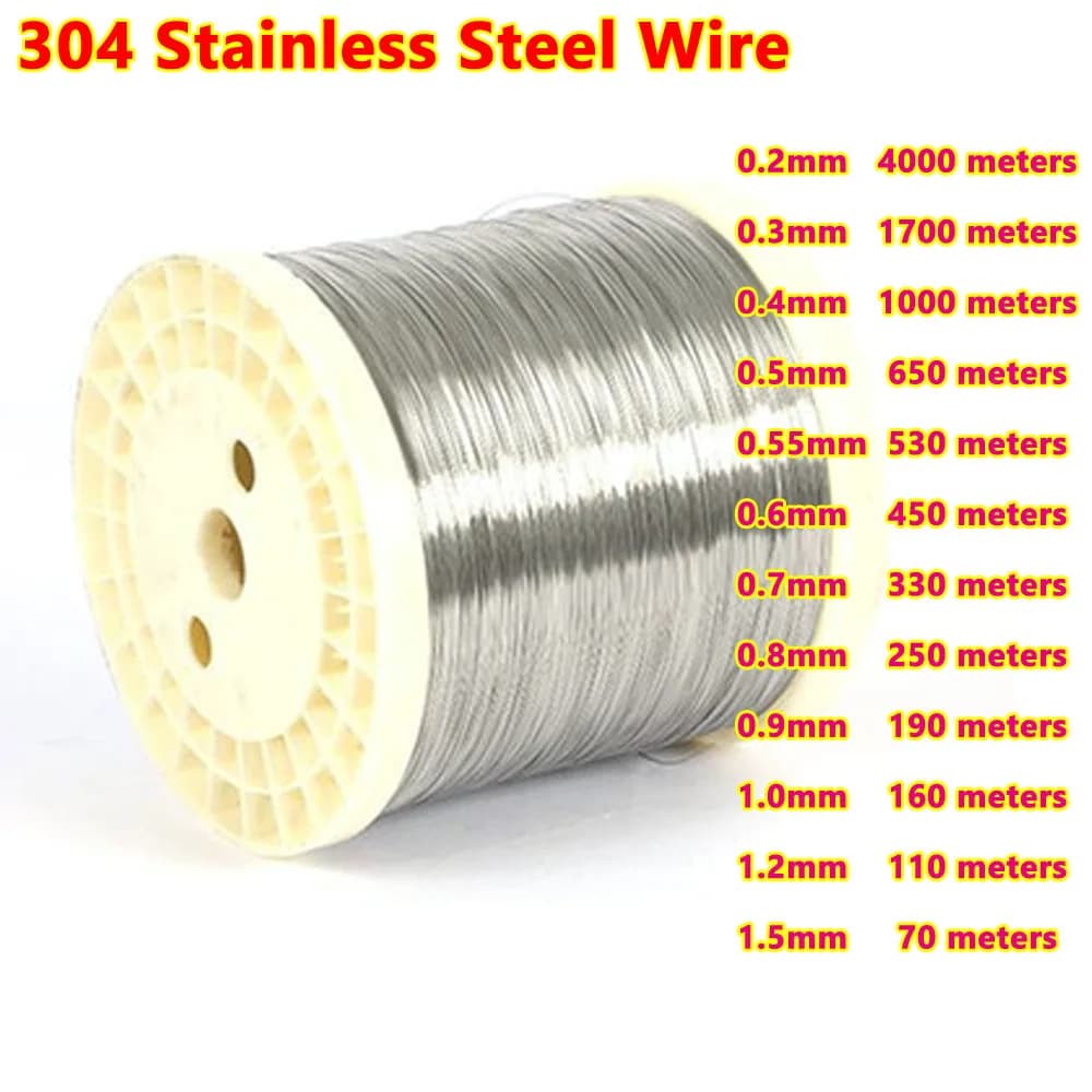 1 kg/rotolo filo di acciaio morbido diametro 1,5 1,0 0,2 0,3 0,4 0,5 0,6 0,8 mm filo di acciaio inossidabile 304 filo di ferro morbido per legatura a