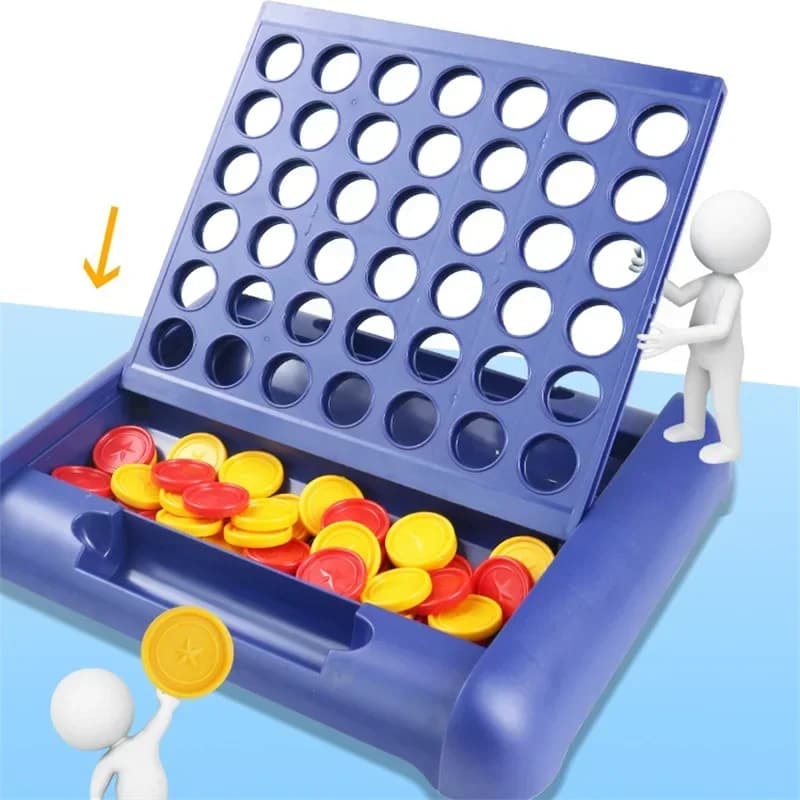 Gioco da Tavolo Classico per Famiglie, Connect 4 Pieghevole, Gioco Educativo Precoce, Puzzle per Bambini, Giocattolo per Allenamento del Pensiero