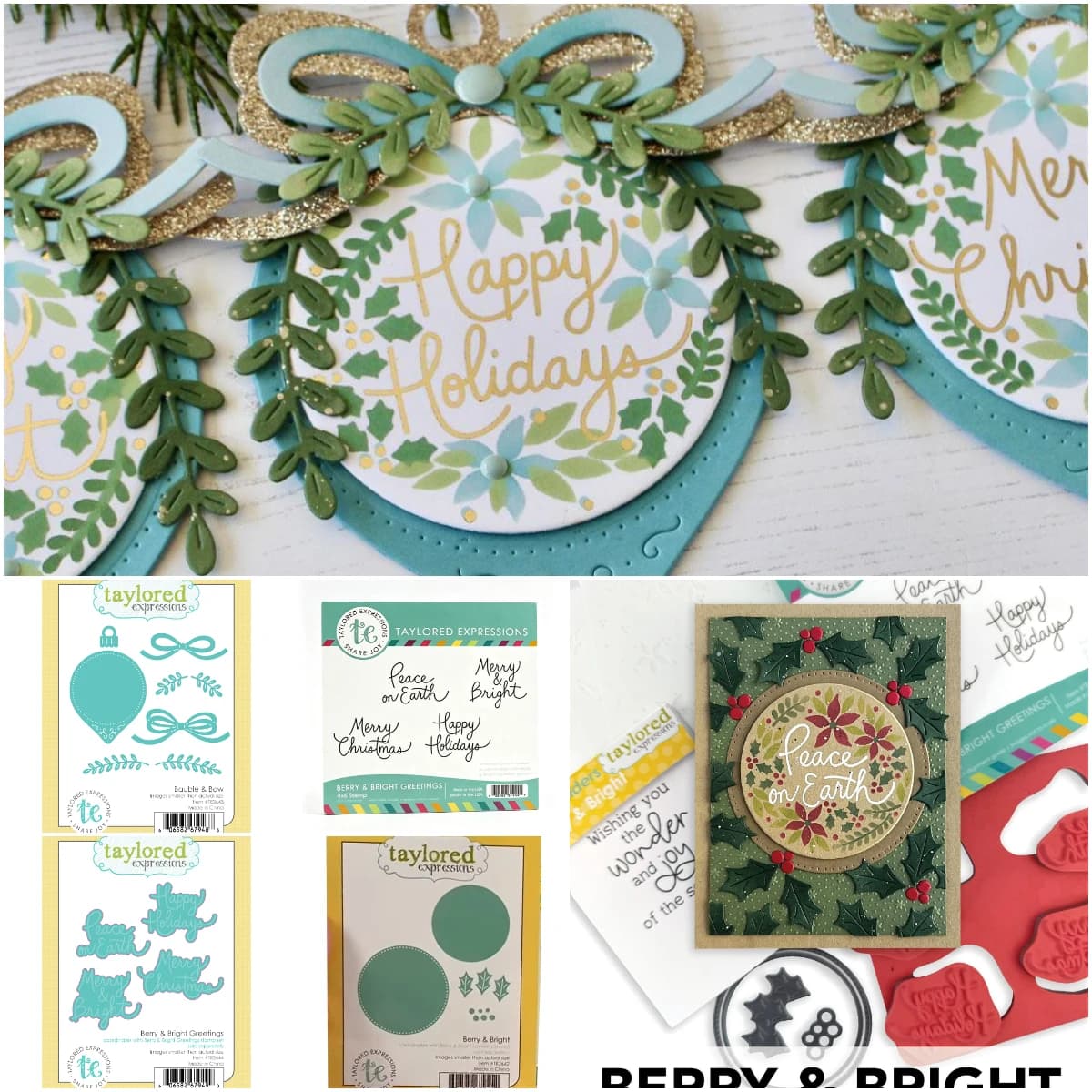 Stencil e timbri per fustelle a tema compleanno, Natale, bacche e luci, per scrapbooking fai da te, album, creazione di biglietti di carta e