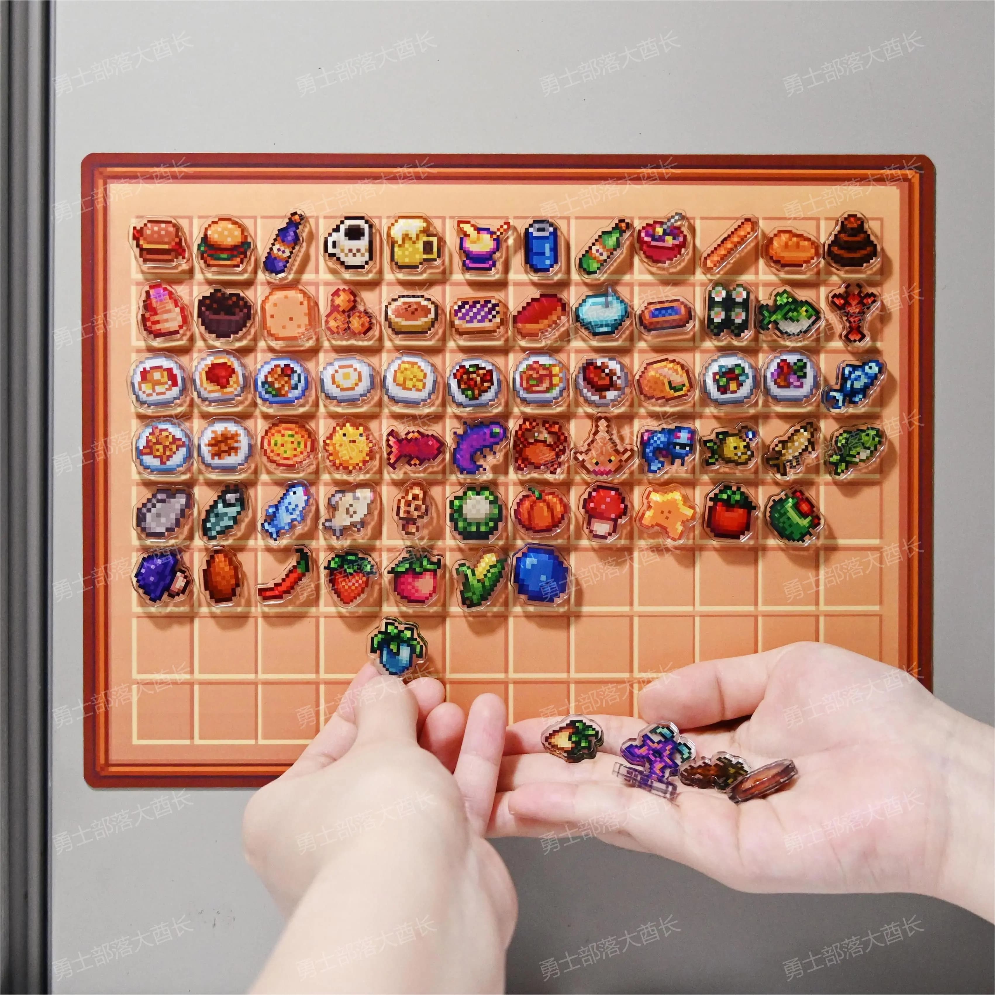 (in stock)Magneti per frigorifero mini acrilici Stardew Valley - Set da collezione Switch & Steam con codice