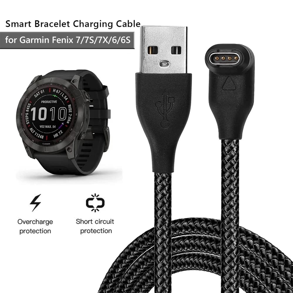Cavo di ricarica USB e trasferimento dati da 1M per Garmin Fenix 7 7S 7X 6 6S 6X 5 5X 5S Vivoactive 3 Forerunner 945 935 245 Instinct 2