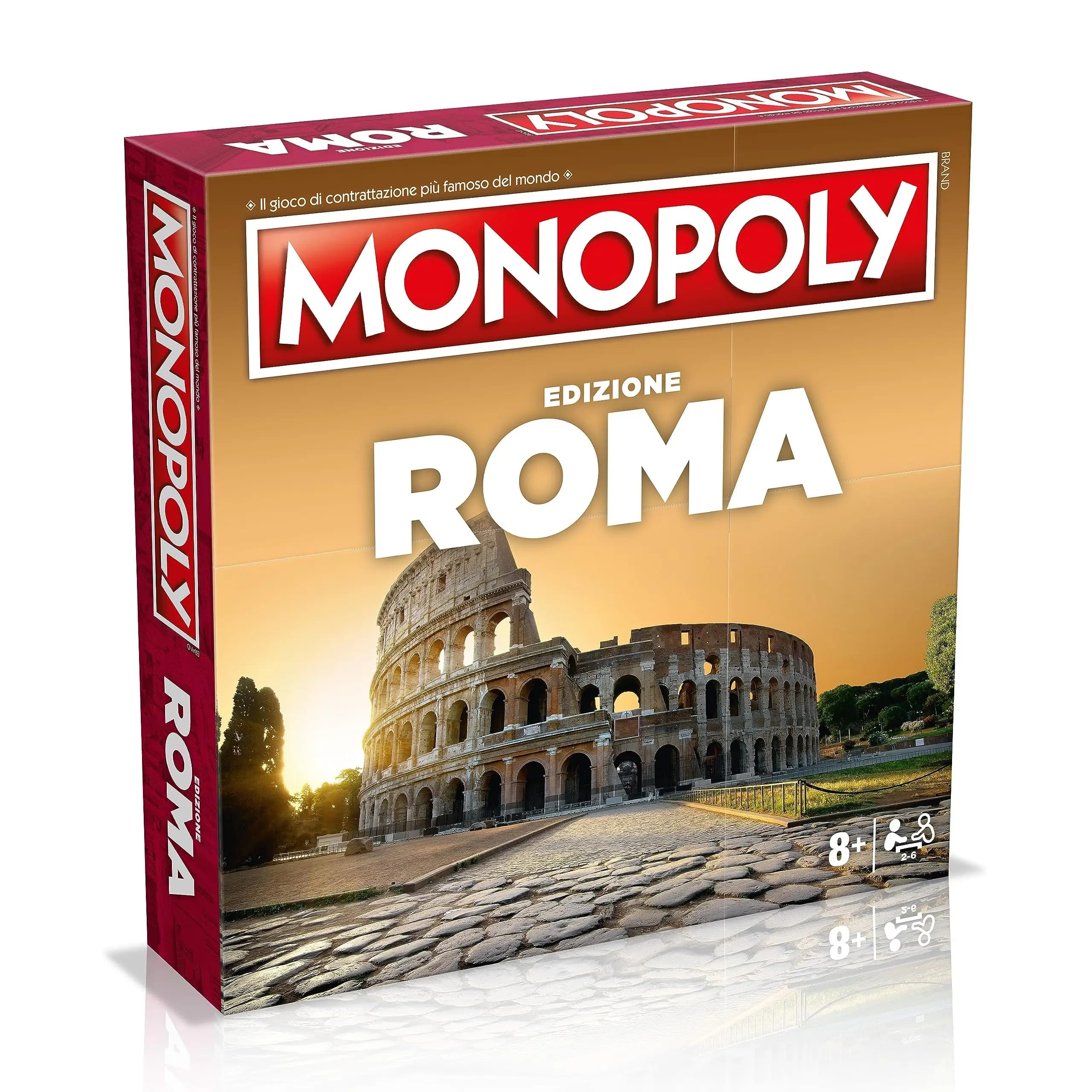 Winning Moves Monopoly Roma, Gioco da Tavolo, Edizione Italiana, Gioco per Famiglie, da 8 in su, Taglia Unica, WM03959-ITA-6