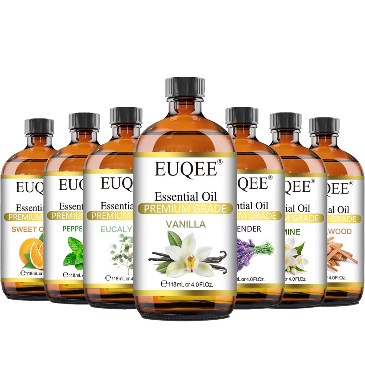 EUQEE Oli Essenziali da 4 Fl Oz per Umidificatori Aromaterapia Diffusore Aromatico Creazione di Profumi Candela Sapone Fatto a Mano Fragranza per la