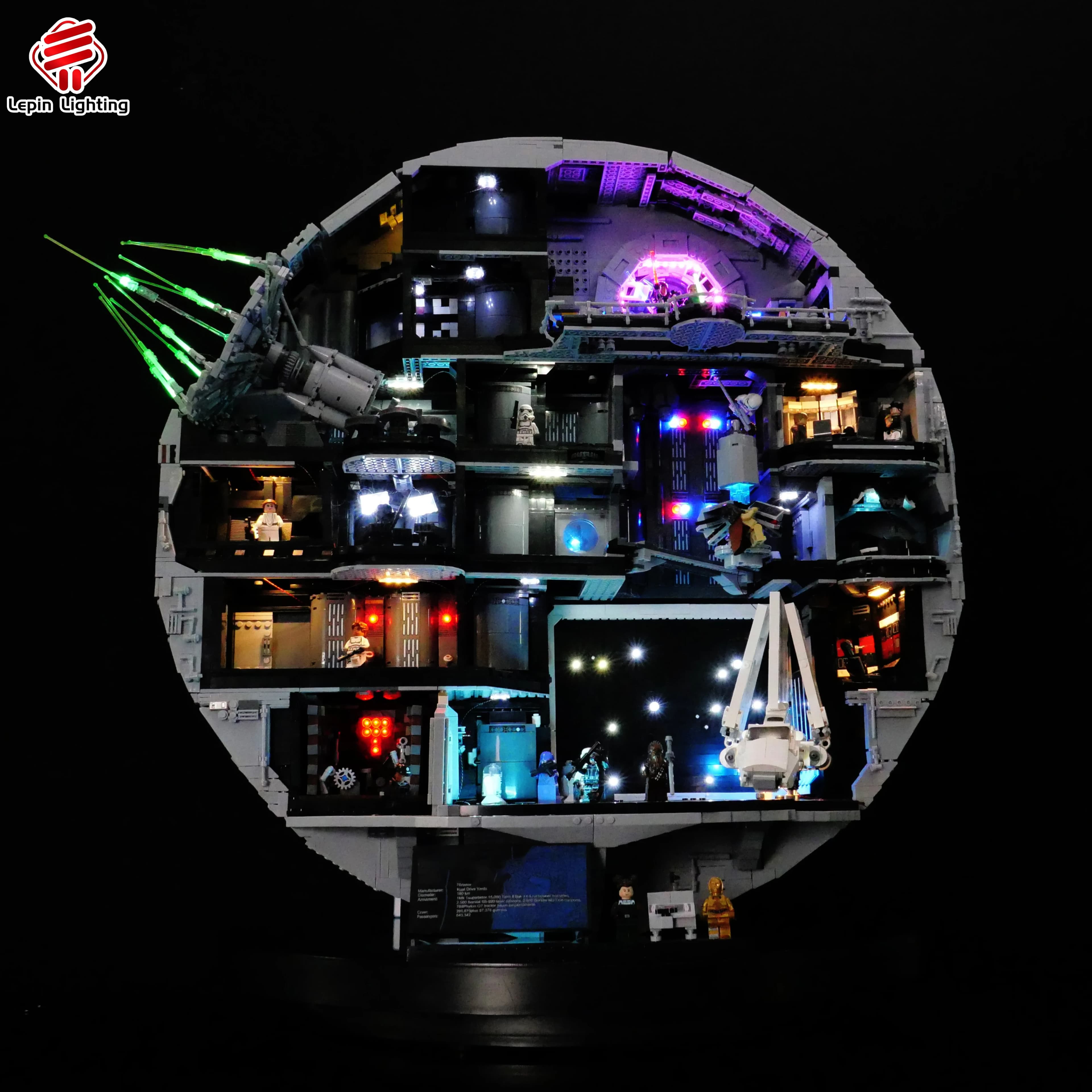 Kit di illuminazione a LED compatibile con 75419 Stazione spaziale di fantascienza Modello di blocchi di costruzione Set di luci decorative per