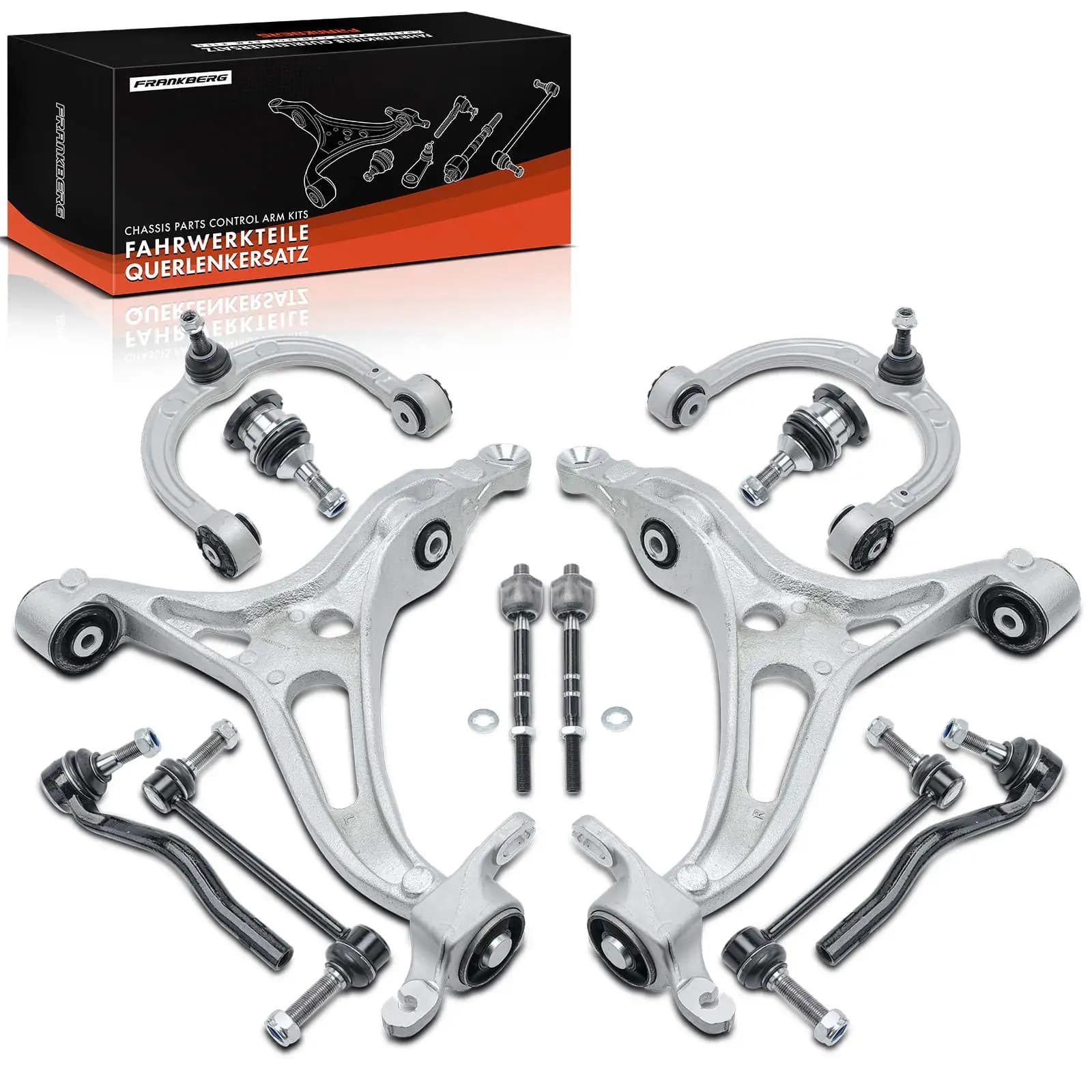 Set di 12 bracci di controllo Frankberg per asse anteriore sinistro e destro per Mercedes-Benz GL-Class X164 M-Class W164 524-559