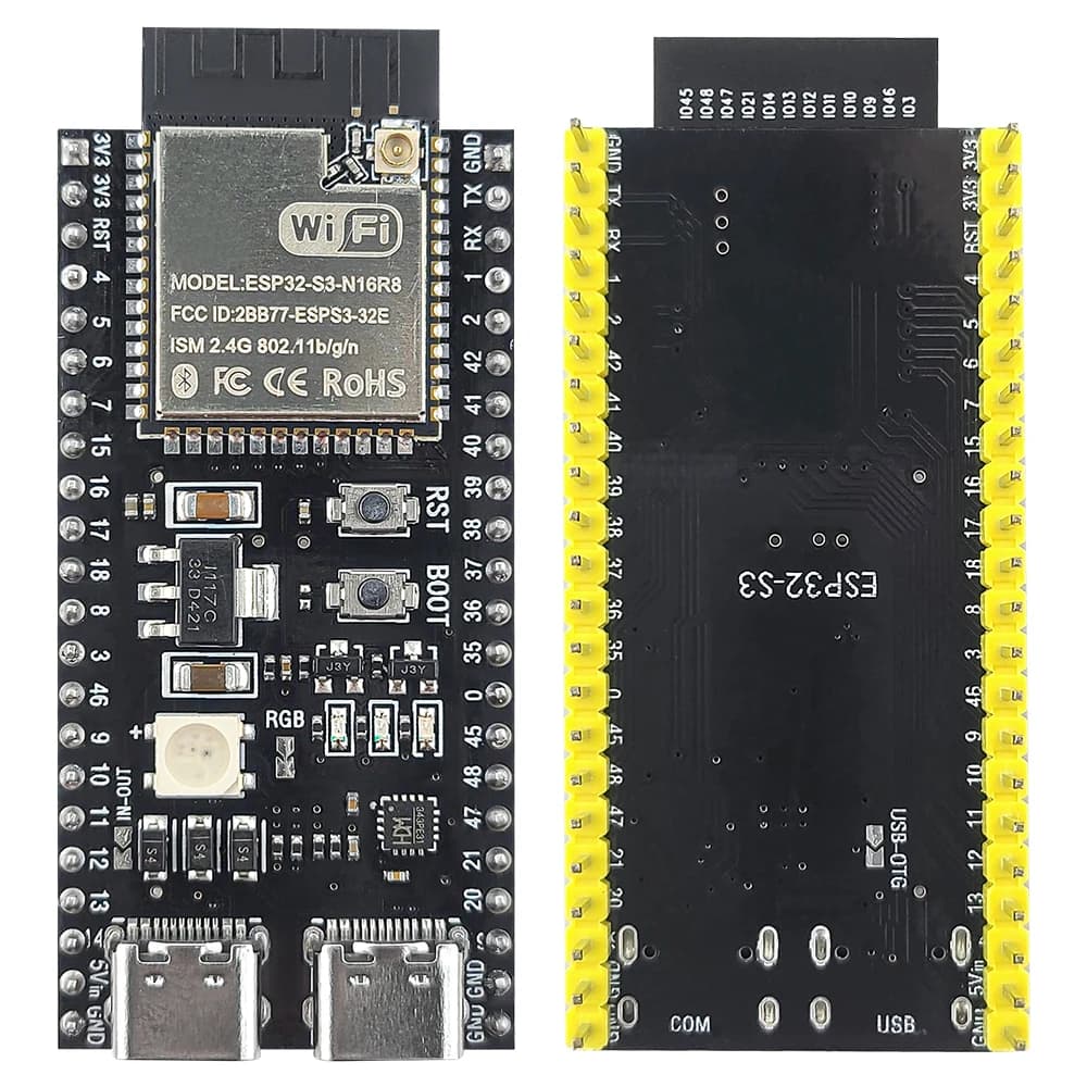 NUOVA Scheda di Sviluppo ESP32-S3 con Modulo WiFi 2.4G e BT per AI IoT Fai-da-te, ESP32-S3WROOM1 N16R8 MCU 44Pin Type-C 8M PSRAM