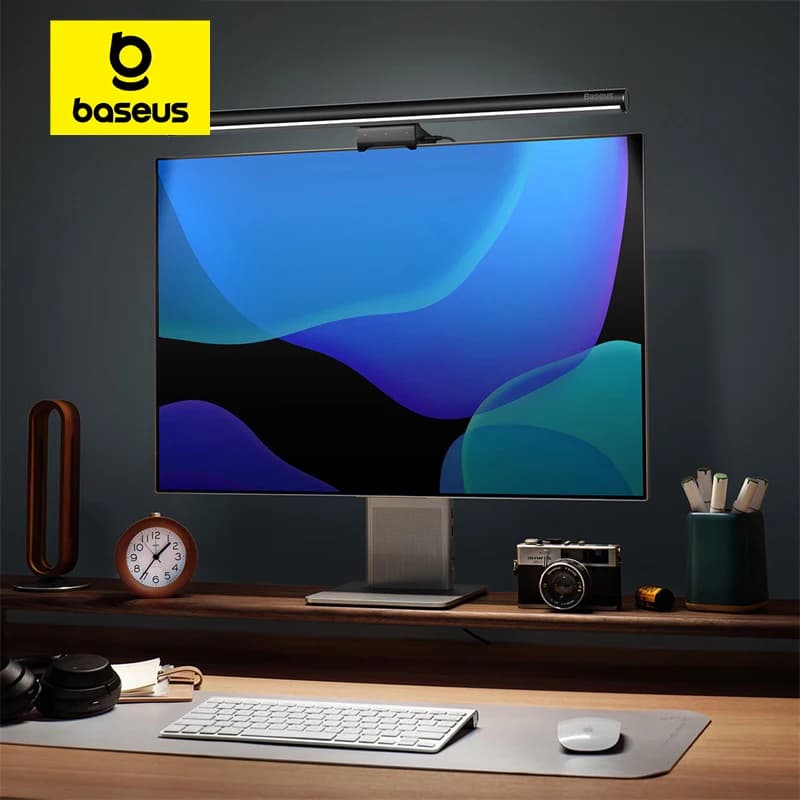 Baseus Lampada da tavolo per schermo Lampada da scrivania per computer Lampada a sospensione per schermo Nuova lampada da tavolo Monitor LCD Luce per