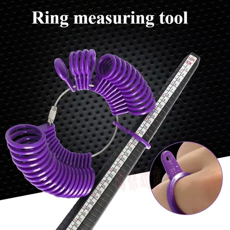 1Pc Strumenti professionali per gioielli Anello Mandrino Stick Calibro per dito Misuratore per anelli Misurazione UK/US/EU/ №   Dimensioni per