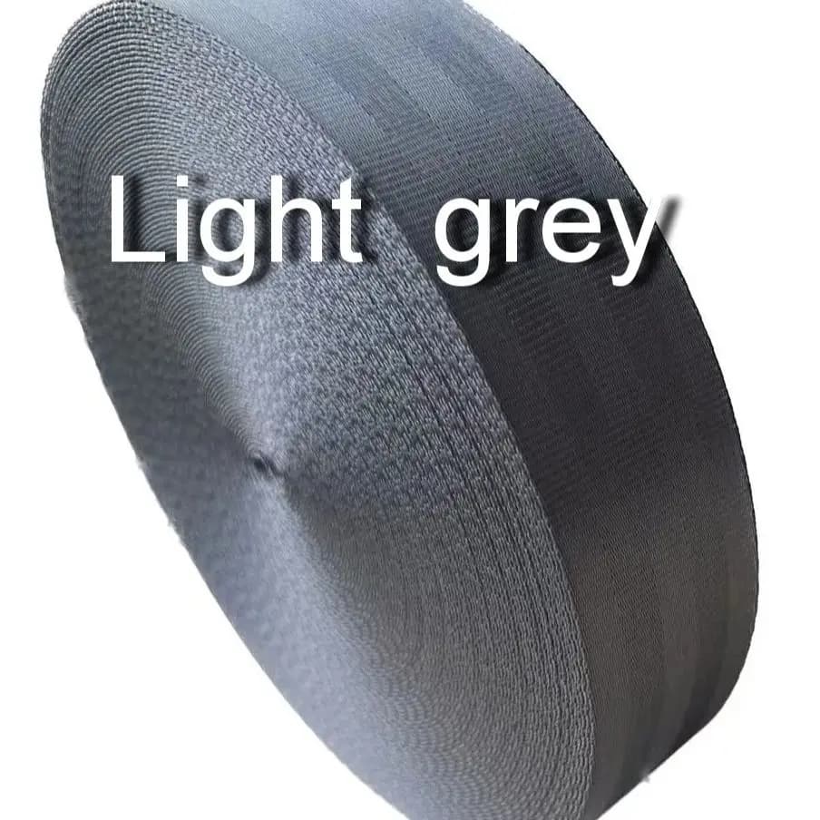 Nastro per Cintura di Sicurezza in Tessuto, Rotolo da 5 Metri, Colore Grigio, Larghezza 4,8 cm