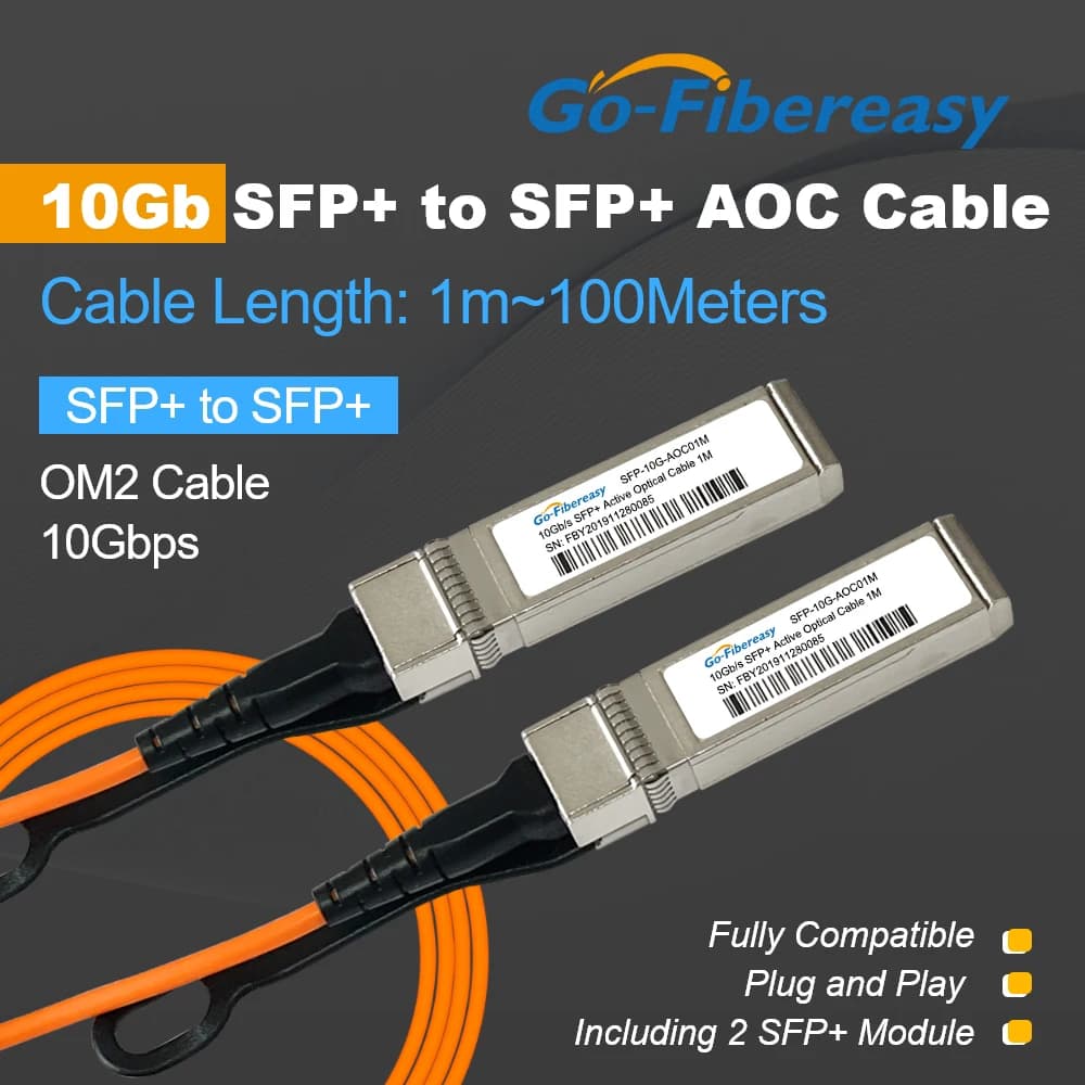 Cavo SFP ottico attivo da 10G SFP+ a SFP+ AOC OM2 3M/5M/7M LSZH per MikroTik, Ubiquiti, Mellanox... Interruttore interruttore in fibra ottica ecc.