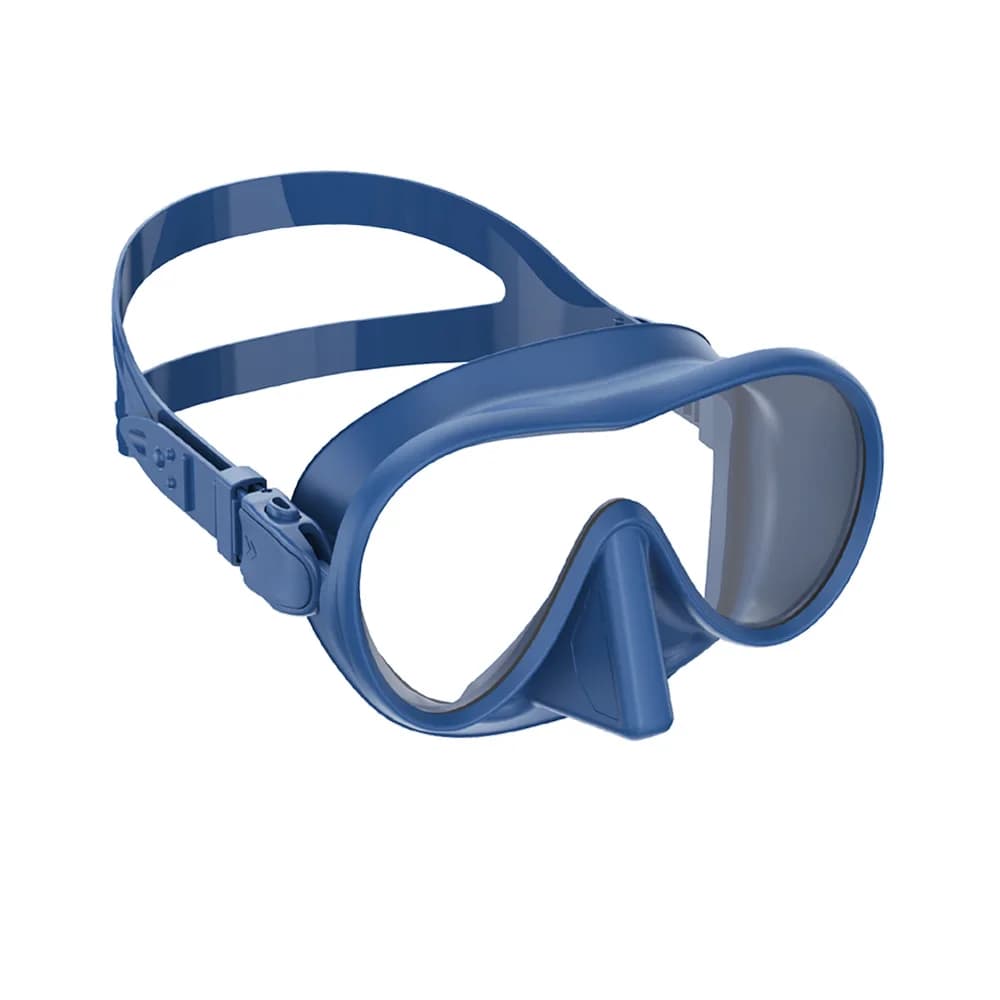 Maschera subacquea senza cornice Occhialini da nuoto per snorkeling in vetro temperato con vista panoramica HD regolabile per giovani adulti