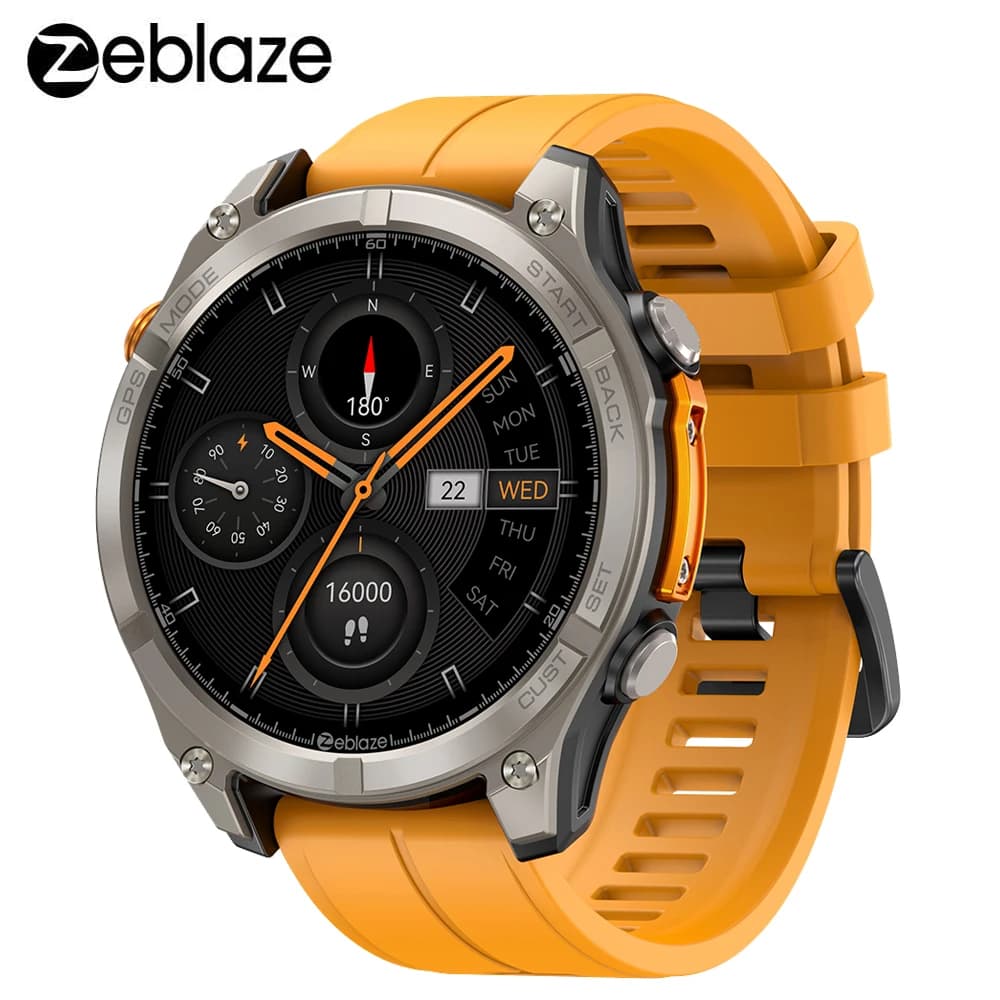 Zeblaze Stratos 4 Smartwatch GPS per Uomo e Donna con 6 Posizionamenti Satellitari Integrati, Chiamate Bluetooth, Schermo AMOLED da 1,43 Pollici
