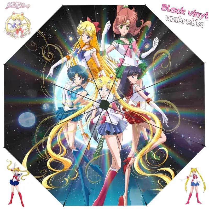 Ombrello Sailor Moon, Carino e alla Moda, Creativo, Completamente Automatico, Doppio Uso per Pioggia e Sole, Regalo di Compleanno per Amici