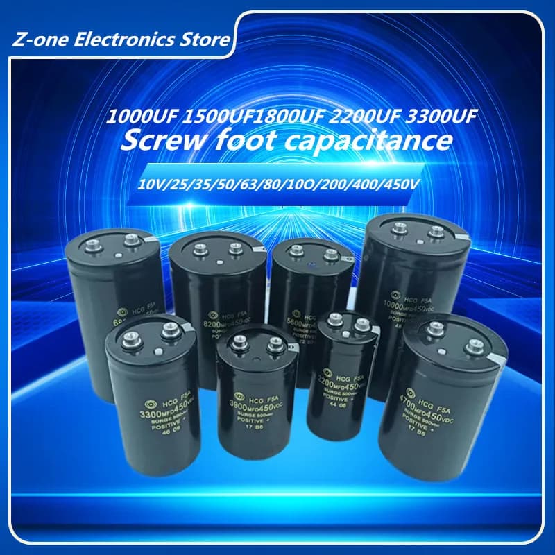 10V 25V 35V 50V 63V 80V 100V 160V 250V 450V convertitore di frequenza 1000UF 1500UF 1800UF 2200UF 3300UF 4700UF Hitachi spirale electro