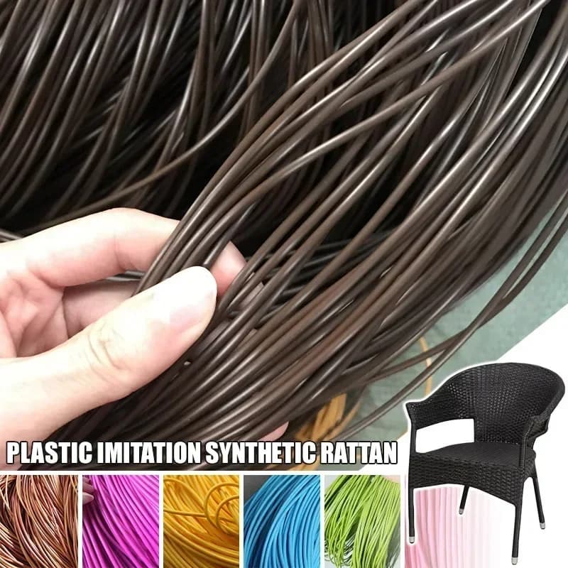 2.5/3Cm 500G Rotondo Pe Rattan di Plastica Rattan Sintetico Tessitura Materia Prima Maglia Mobili Riparazione Sedia Tavolo Cestino di Stoccaggio
