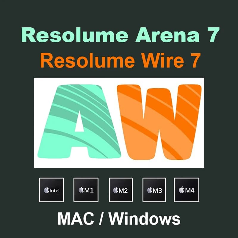 Resolume Arena 7.26 supporta Win/Mac RT Stage Data Packet, codice di autorizzazione per l'attivazione online della licenza a vita.