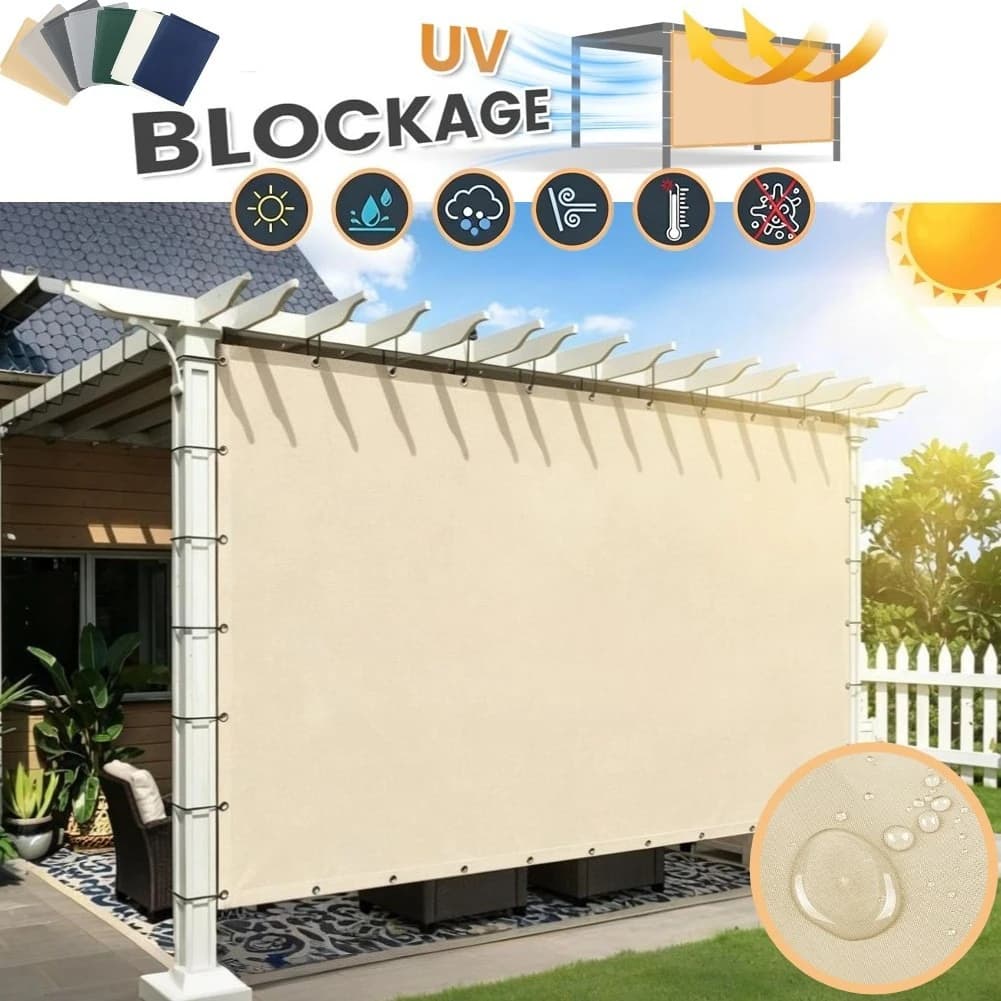 Tenda Parasole Rettangolare da Esterno, Copertura Ombreggiante Resistente ai Raggi UV per Giardino, Balcone, Campeggio, Escursionismo, Tessuto ad Alta