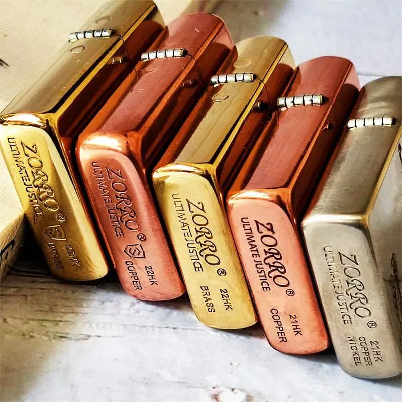Zorro Vari modelli, accendini allentati Zoro 902 902s in ottone multiplo, intaglio fai-da-te, produzione su richiesta