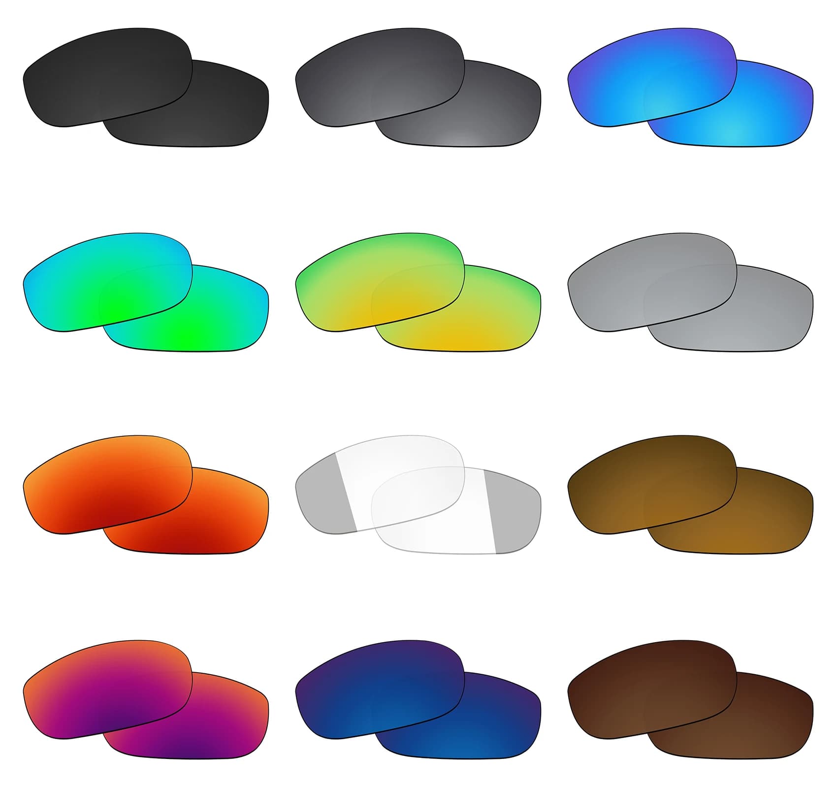 OOWLIT Lenti polarizzate di ricambio per occhiali da sole Oakley Square Wire 2.0