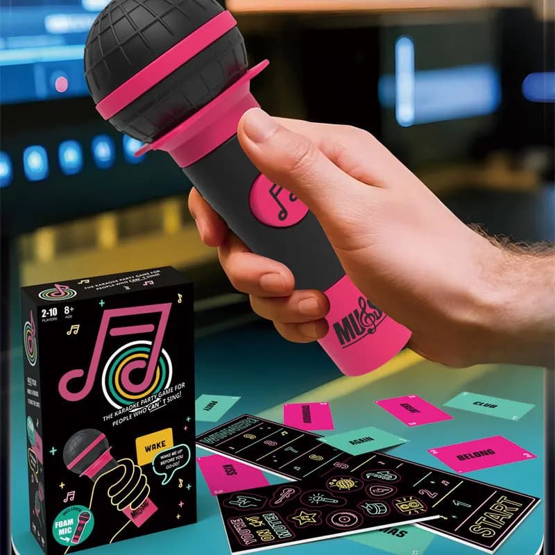 Grabbing Mic Game, Bad Singer, Karaoke Master, Gioco di carte con microfono, Giochi di riunioni di famiglia, Giochi di società, Giochi musicali