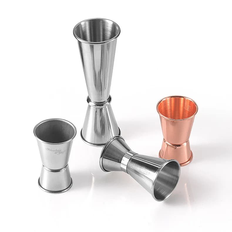 Bicchiere dosatore a doppia testa in acciaio inossidabile 304, tazza dosatrice per barman, per latte e bevande alcoliche