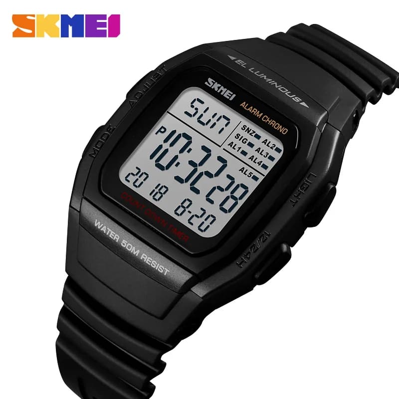 SKMEI 1278 Casual Outdoor orologio maschile luminoso montre homme Digital Dual Time Sport orologi da uomo Chrono Countdown orologio da polso da uomo