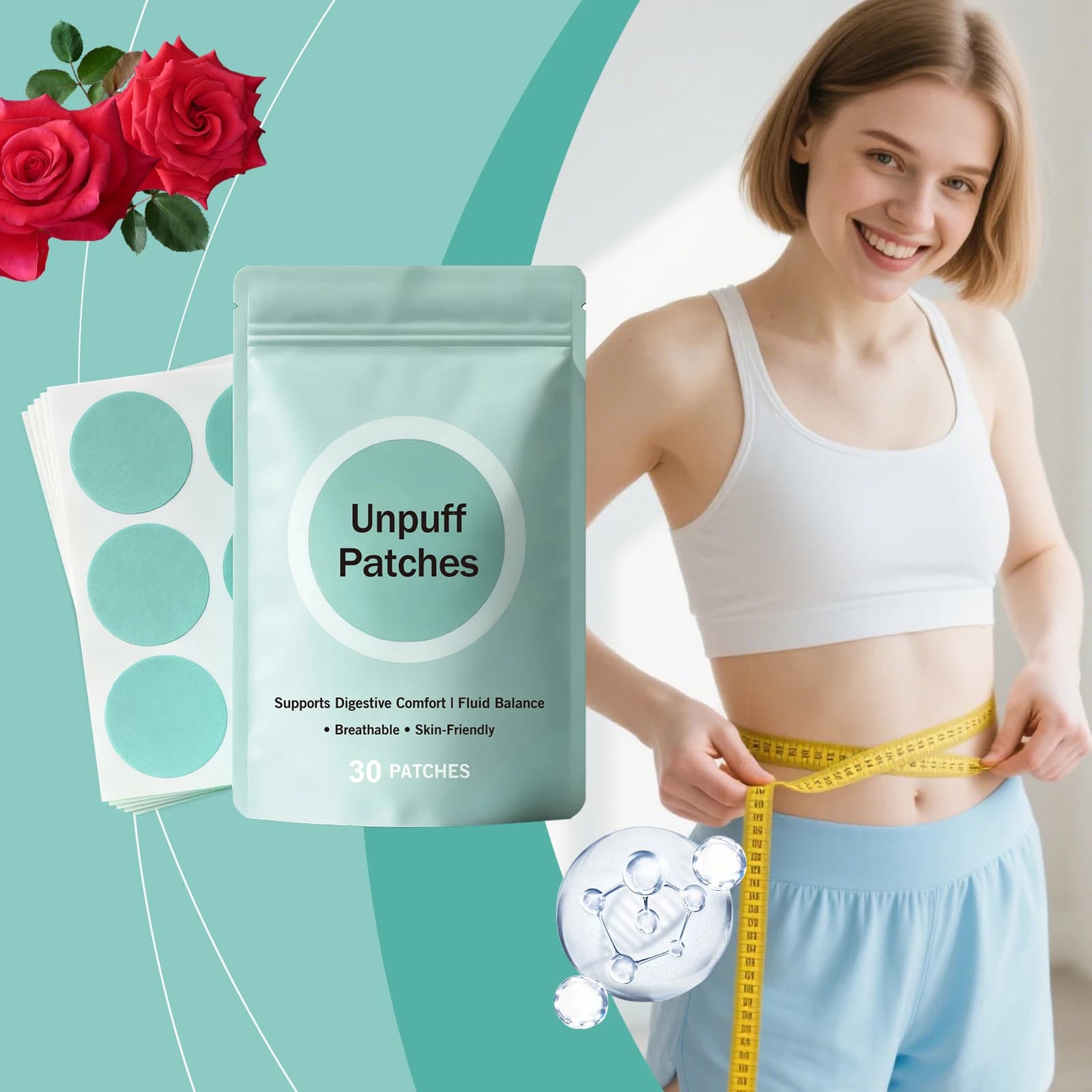 Patch per dissolvenza Controllo dello zucchero nel sangue dell'appetito Miglioramento energetico Aumenta l'assistenza sanitaria digestiva Patch