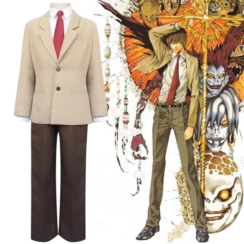 2025Death Note Set uniforme cosplay, Night God Moon, Yagami Light School, Gelplay