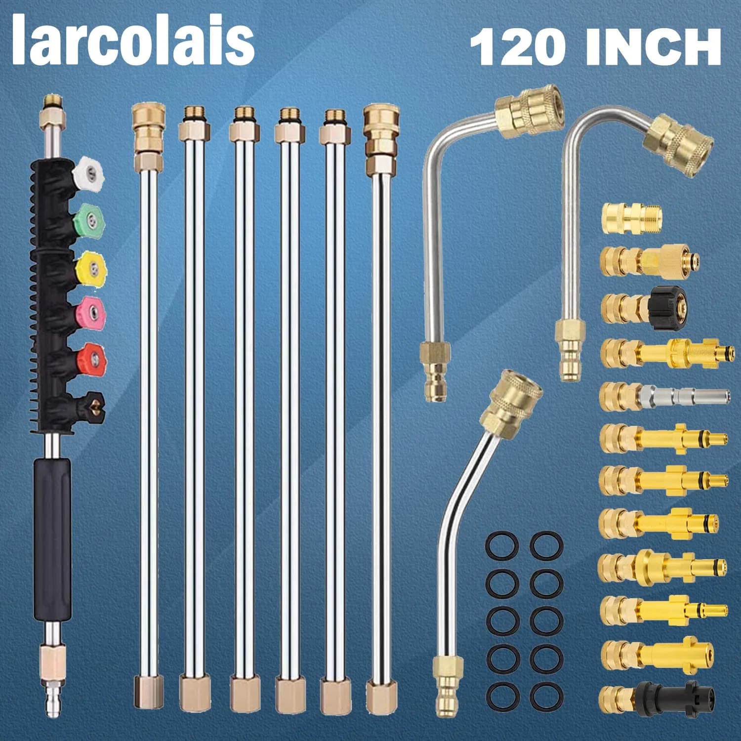 120 "In Idropulitrice Prolunga Bacchetta Lancia Ugello di Spruzzo Punte per Karcher M22-14 Sun Joe Anlu Auto Cleaner 1/4'' Connettore Rapido